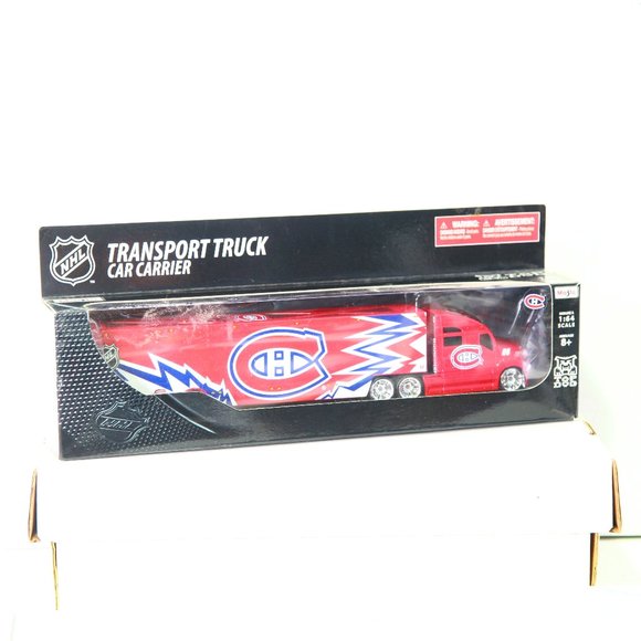 NHL 1:64 Montreal Canadiens Transport Truck Car Carrier by Maisto - Top Dog - Picture 1 of 4